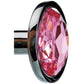 Adam & Eve Pink Gem Anal Plug - Medium - Silver Medium 8.2 cm Metal Butt Plug with Pink Gem