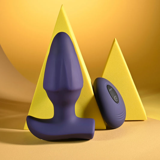 Evolved STARBURST - Purple 10.1 cm USB Rechargeable Vibrating Butt Plug with Wireless Remote