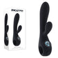 Evolved BLACK MAGIC - Black 20 cm USB Rechargeable Rabbit Vibrator with LED Screen