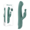 Evolved SATIN SWIRL - Green 23 cm USB Rechargeable Rabbit Vibrator with Swirling Head