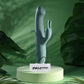 Evolved SATIN SWIRL - Green 23 cm USB Rechargeable Rabbit Vibrator with Swirling Head