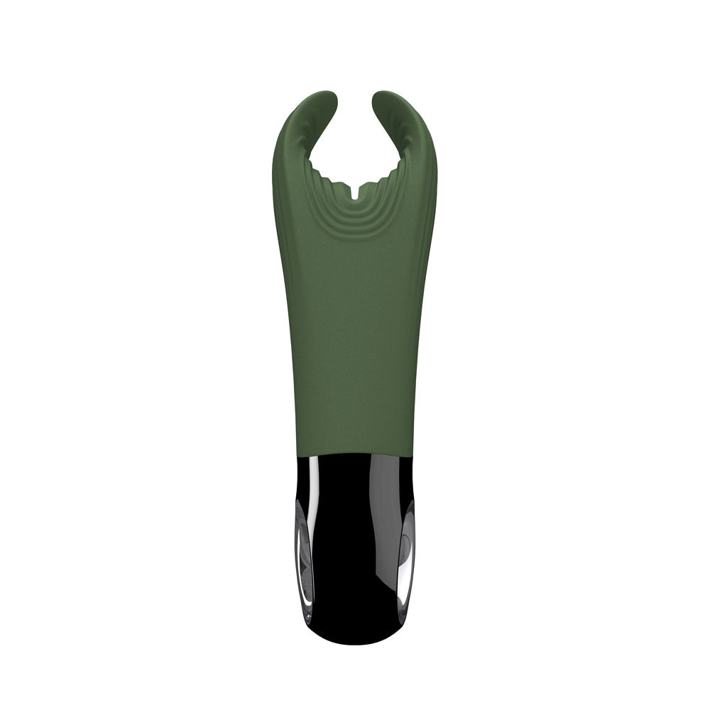 Fun Factory MANTA moss green-black - Moss Green 18 cm USB Rechargeable Mens & Couples Vibrator