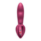 Fun Factory STRONIC PULSE ALLEGRO - Wine Red USB-C Rechargeable Thrusting Vibrator with Air Pulse Stimulator