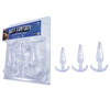 Butt Fantasy Triple Tapered Anal Plug Set - Clear - Clear Beginners Butt Plugs - Set of 3 Sizes