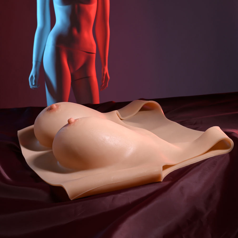 Gender X UNDERGARMENTS - PLATE C-CUP - Light - Flesh Wearable Breasts - C-Cup Size