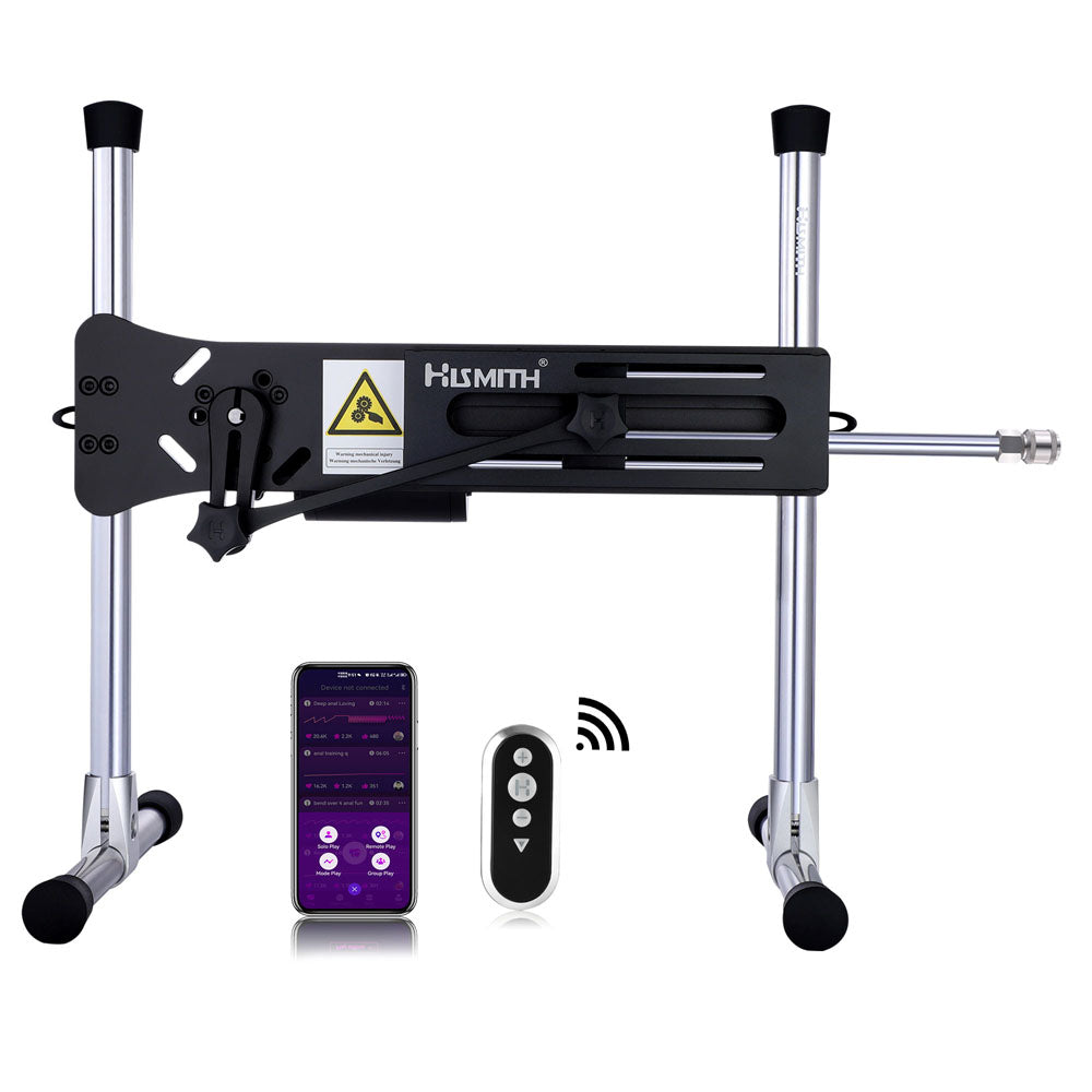 Hismith Premium 3.0 Sex Machine - Black - Black Mains Powered Sex Machine with App Control and Remote