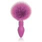 The 9's Cottontails, Ribbed Pink - Pink Butt Plug with Bunny Tail