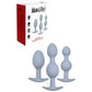Adam & Eve VIBRA-BALL TRIO - Grey Weighted Anal Training Set - Set of 3 Plugs