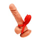 Adam & Eve VIBRATING ROSE DOUBLE ENHANCER - Red USB Rechargeable Cock & Balls Ring with Remote