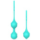 Adam & Eve EVES KEGEL HEARTS - Teal Weighted Kegel Balls - Set of 2