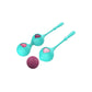 Adam & Eve EVES KEGEL HEARTS - Teal Weighted Kegel Balls - Set of 2