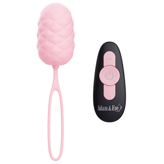 Adam & Eve PILLOW TALK EGG - Pink USB Rechargeable Vibrating Egg with Wireless Remote Control