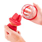 Adam & Eve SQUEEZE-N-PLEASE Pump - Red - Red USB Rechargeable Vaginal Pump with Massaging Tongue and Fingers