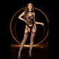 LAPDANCE Suspender Hose Bodystocking - Black - One Size