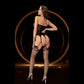 LAPDANCE Suspender Hose Bodystocking - Black - One Size