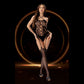 LAPDANCE Suspender Hose Bodystocking - Black - One Size