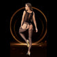 LAPDANCE 2pc Crop Top & Garter Hose Set - Black - One Size