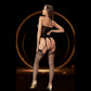 LAPDANCE Key Hole Suspender Hose Bodystocking - Black - One Size