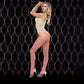 LAPDANCE Pink Mirage Suspender Bodystocking - Cream/Pink - One Size