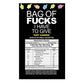 Bag Of Fucks I Have To Give - Display - Fruit Flavoured Lollies - Counter Display of 100 Mini Packs