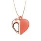 LAPDANCE Heart Pendant Wearable Necklace Vibrator - Pink/Rose Gold USB Rechargeable Necklace Vibrator