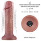 Dual Density Power Cock - 8 Inch Flesh - Flesh 20 cm USB Rechargeable Vibrating Dong