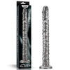 King Sized Vibrating Vibrax Slider - Grey 40.8 cm (16'') USB Rechargeable Vibrating Dildo