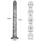 King Sized Vibrating Vibrax Slider - Grey 40.8 cm (16'') USB Rechargeable Vibrating Dildo