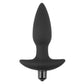 Anal Indulgence Collection Silicone Fantasy Anal Plug - Black 14.5 cm Vibrating Butt Plug