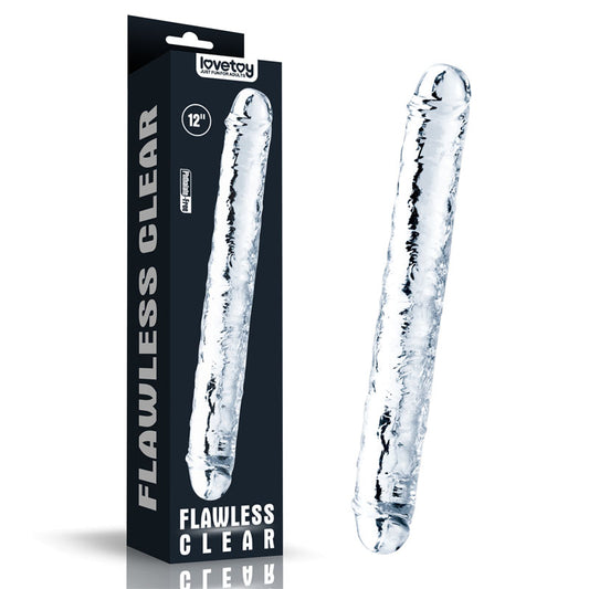 Flawless Clear Double Dildo 12'' - Clear 30 cm Double Dong