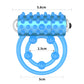 Lumino Play Vibrating Penis & Balls Ring - Glow in the Dark Blue Vibrating Cock Ring