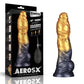 Aerosx 10 Inch Dual Density Inflatable Dildo - Gold/Blue 33 cm Inflatable Fantasy Dildo
