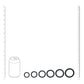 LEVELZ Classic Silicone Cock Ring Set of 6 - Black Cock Rings - Set of 6 Sizes