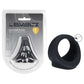 LEVELZ Silicone Cock & Ball Harness - Black - Black Cock & Ball Ring