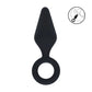 LEVELZ Silicone Anal Plug with Loop - Small - Black - Black Small Butt Plug