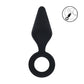 LEVELZ Silicone Anal Plug with Loop - Medium - Black - Black Medium Butt Plug