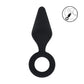 LEVELZ Silicone Anal Plug with Loop - Large - Black Large Butt Plug