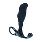 LEVELZ Rippled with Hard Loop Prostate Massager - Medium - Black Medium Prostate Massager