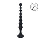 LEVELZ Ribbed Silicone Flared Anal Probe - Black 26.7 cm Anal Beads