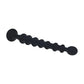 LEVELZ Ribbed Silicone Flared Anal Probe - Black 26.7 cm Anal Beads