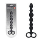 LEVELZ Beaded Silicone Anal Probe with Double Loop - Black 24.5 cm Anal Beads