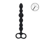LEVELZ Beaded Silicone Anal Probe with Double Loop - Black 24.5 cm Anal Beads
