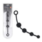 LEVELZ Curved Silicone Anal Beads - Black - Black 29.5 cm Anal Beads