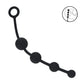 LEVELZ Curved Silicone Anal Beads - Black - Black 29.5 cm Anal Beads