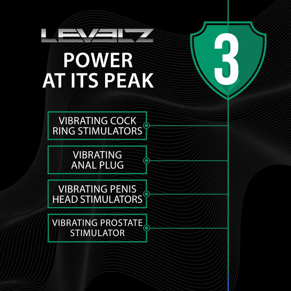LEVELZ Vibrating & Rotating Anal Plug with Ball Stimulator - Black 10.7 cm USB Rechargeable Vibrating Butt Plug