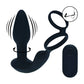 LEVELZ Dual Vibrating Prostate Stimulator with Cock Ring - Black USB Rechargeable Vibrating Butt Plug with Cock Ring