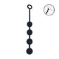 LEVELZ Round Silicone Anal Balls - L - 40mm - Black 40.5 cm Large Anal Beads
