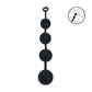 LEVELZ Round Anal Balls - XXL - 60mm - Black 52.5 cm XXL Anal Beads