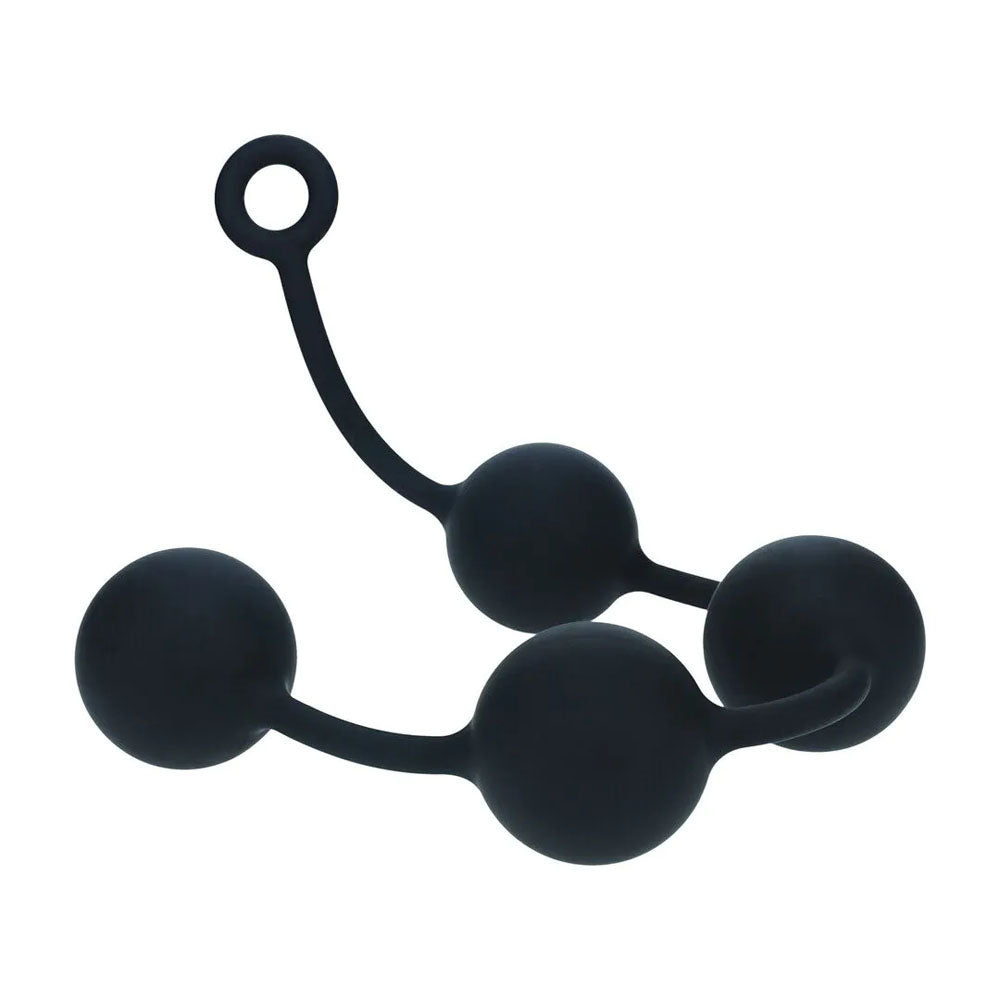 LEVELZ Round Anal Balls - XXL - 60mm - Black 52.5 cm XXL Anal Beads