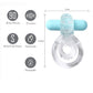 Maia Jayden - Clear/Blue USB Rechargeable Vibrating Cock & Ball Rings